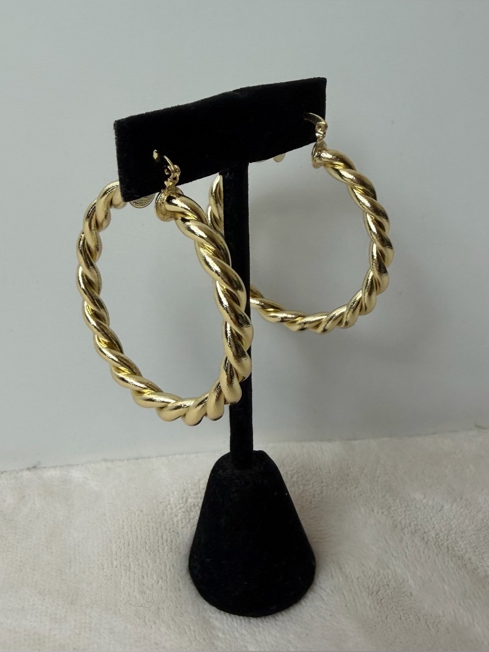 Gold Filled Braided Chunky Hoop Earrings